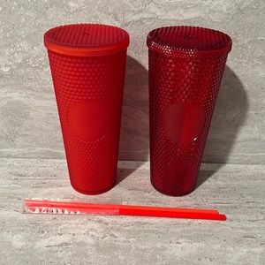 BNWT Set of Red Studded Tumblers